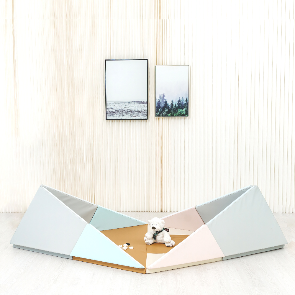 3 in 1 Canoe Tent Vegan PU Leather Play Mat 120 x 240 x 4 CM