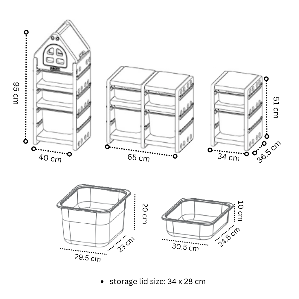 Kids Storage Rack Organiser Cabinet