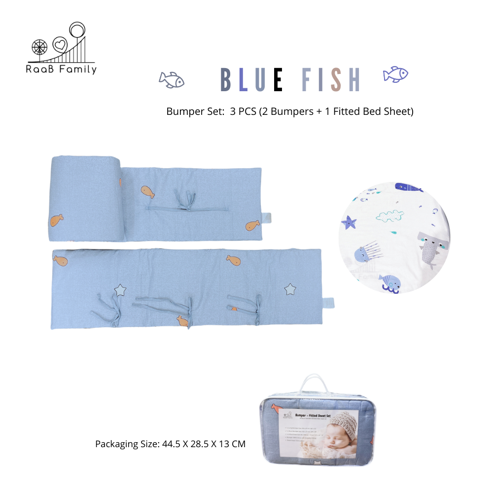 Glücklich Cot Bumper Fitted Bed Sheet Set