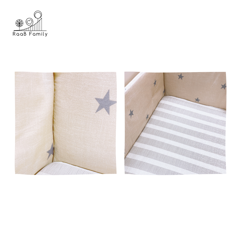Glücklich Cot Bumper Fitted Bed Sheet Set