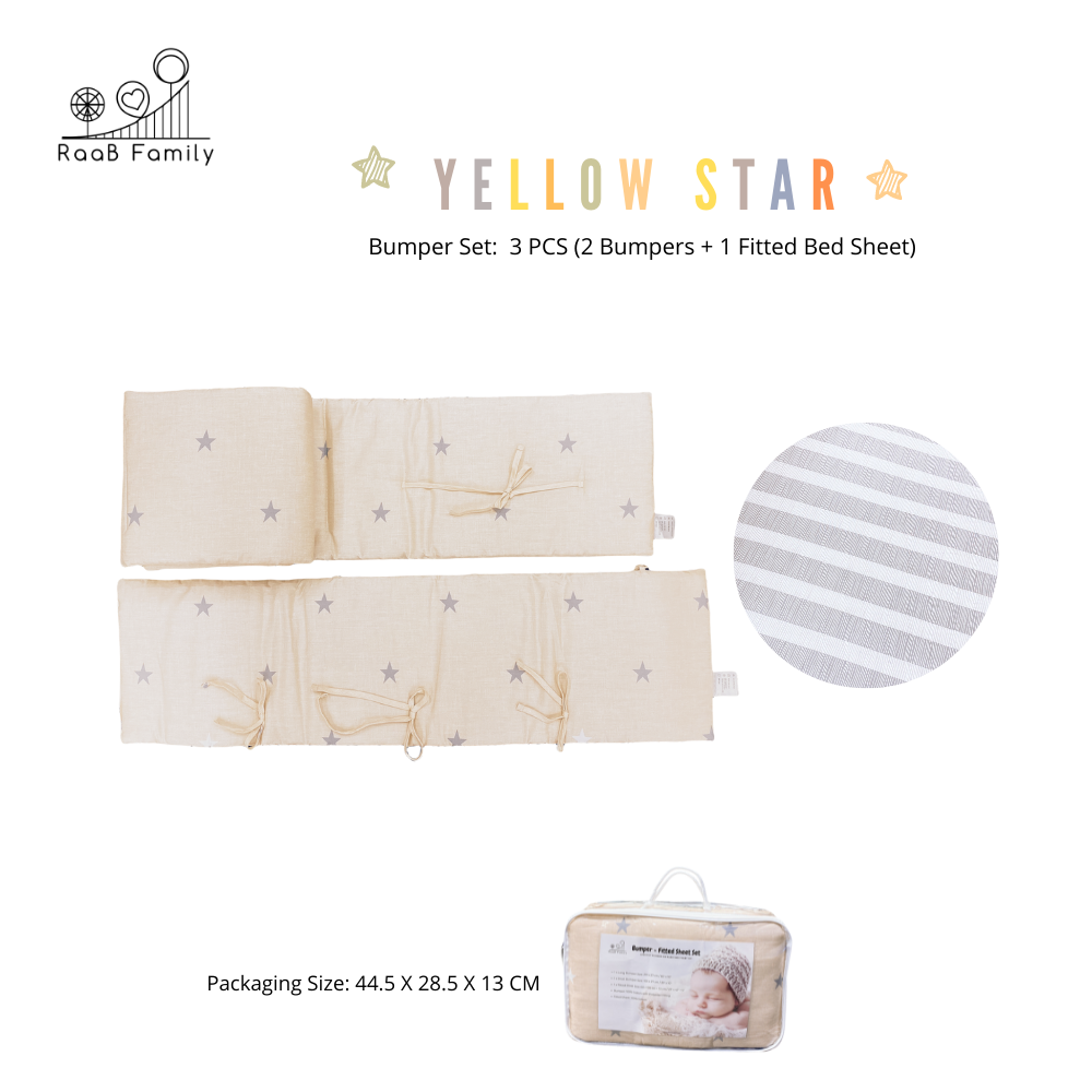 Glücklich Cot Bumper Fitted Bed Sheet Set