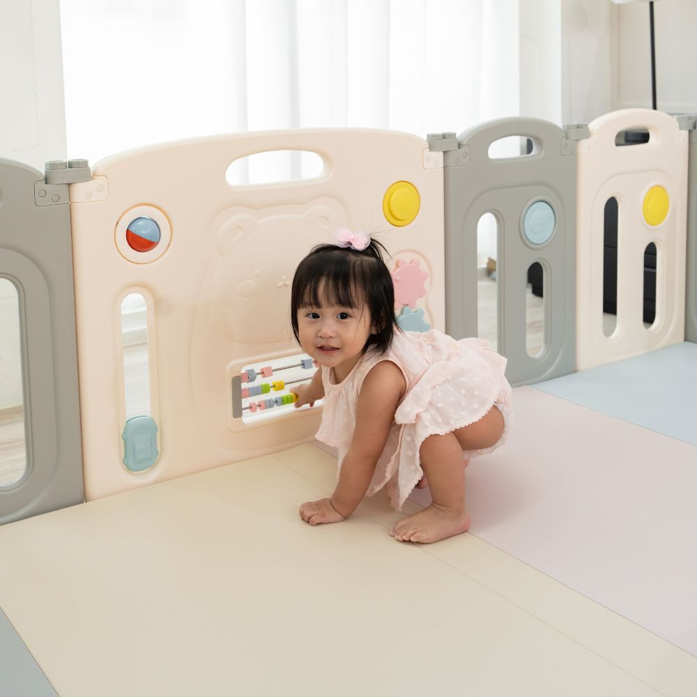 Raccoon Playpen - Fun Sensory Perfect Fit Set (Playpen + Play Mat)