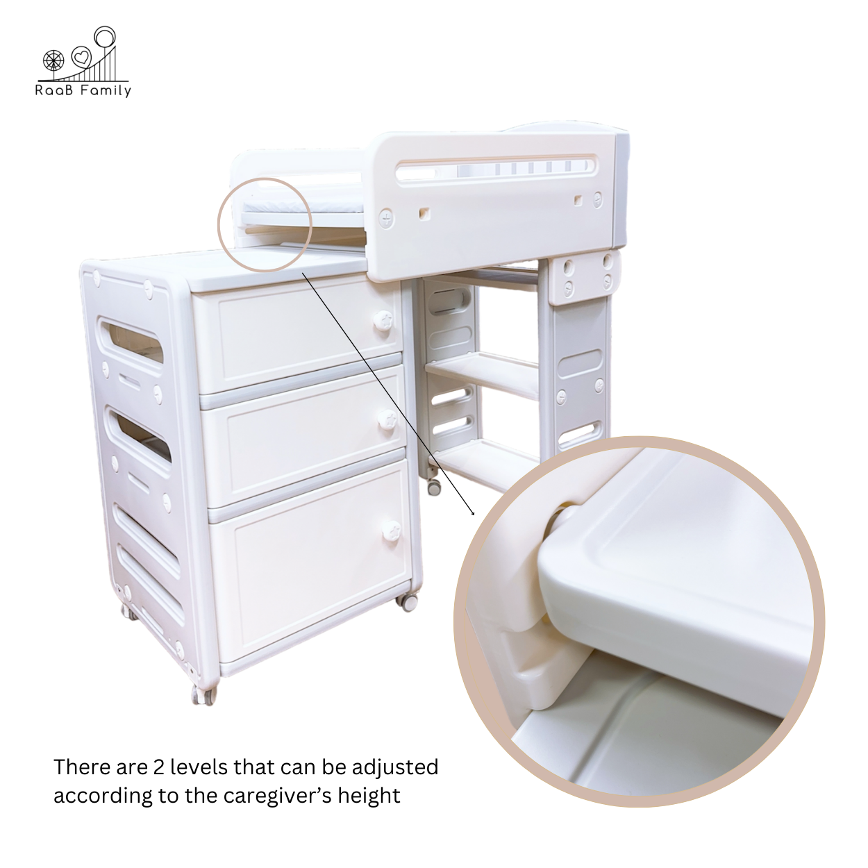 Diaper Changing Table Station Shelf
