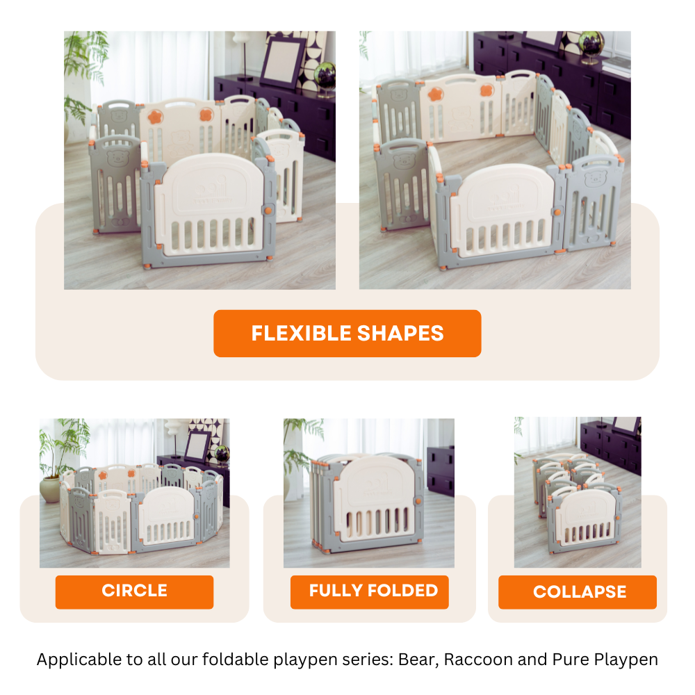 Bear Playpen - Classic Perfect Fit Set (Playpen + Play Mat)
