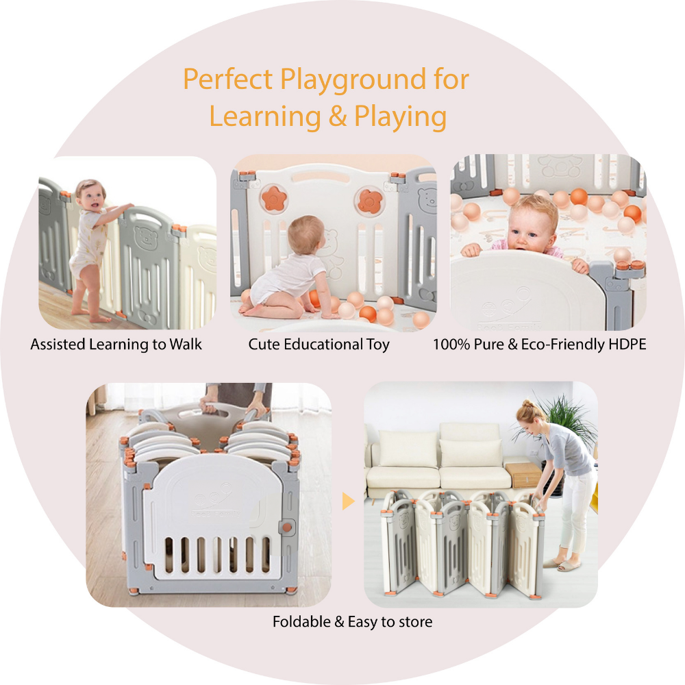 Bear Playpen - Classic Perfect Fit Set (Playpen + Play Mat)