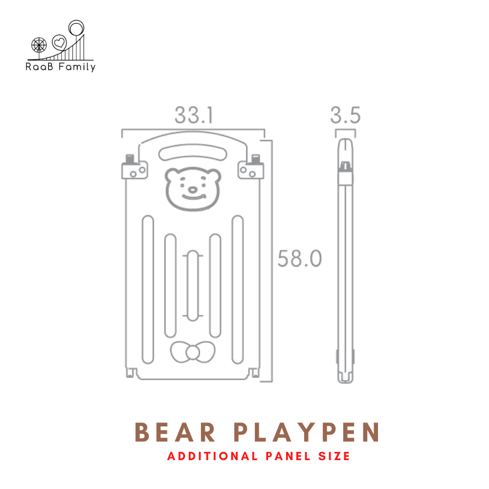 Bear Playpen Additional Panel Set