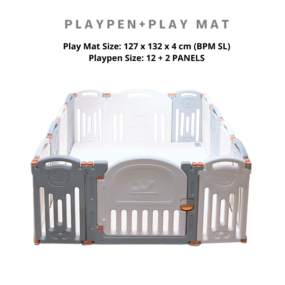 Bear Playpen - Classic Perfect Fit Set (Playpen + Play Mat)