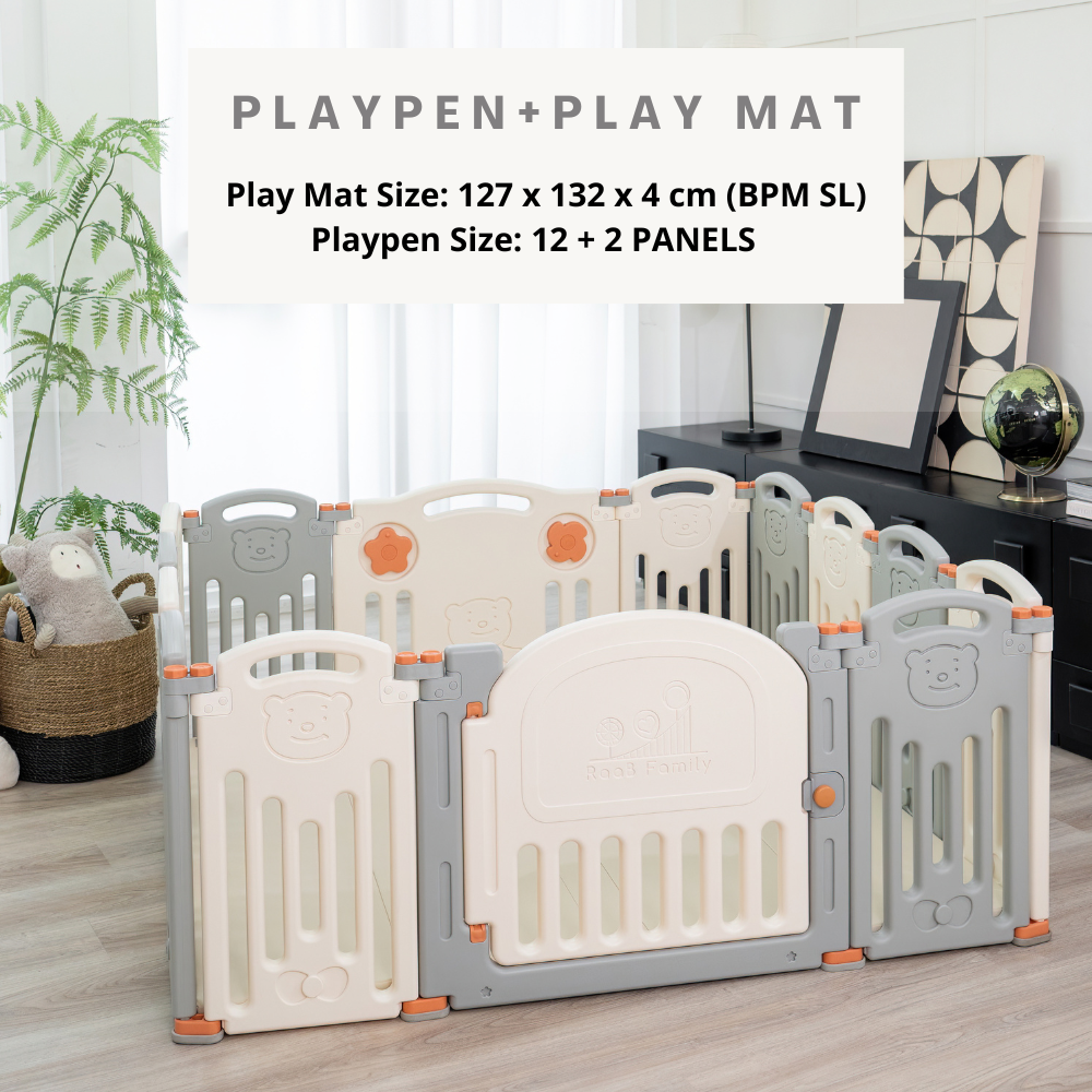 Bear Playpen - Classic Perfect Fit Set (Playpen + Play Mat)