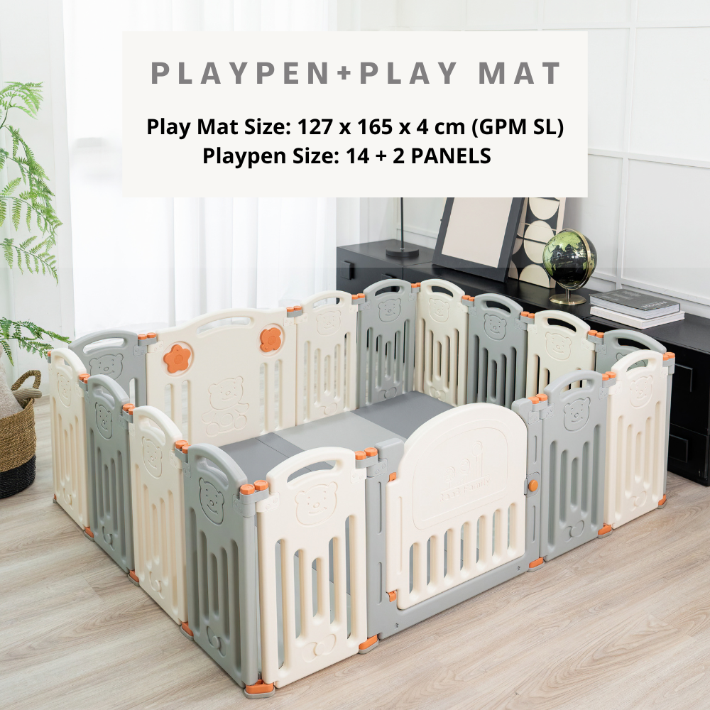 Bear Playpen - Classic Perfect Fit Set (Playpen + Play Mat)