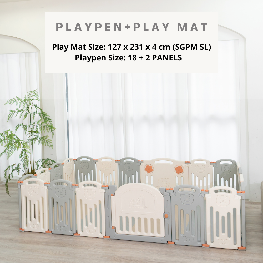 Bear Playpen - Classic Perfect Fit Set (Playpen + Play Mat)