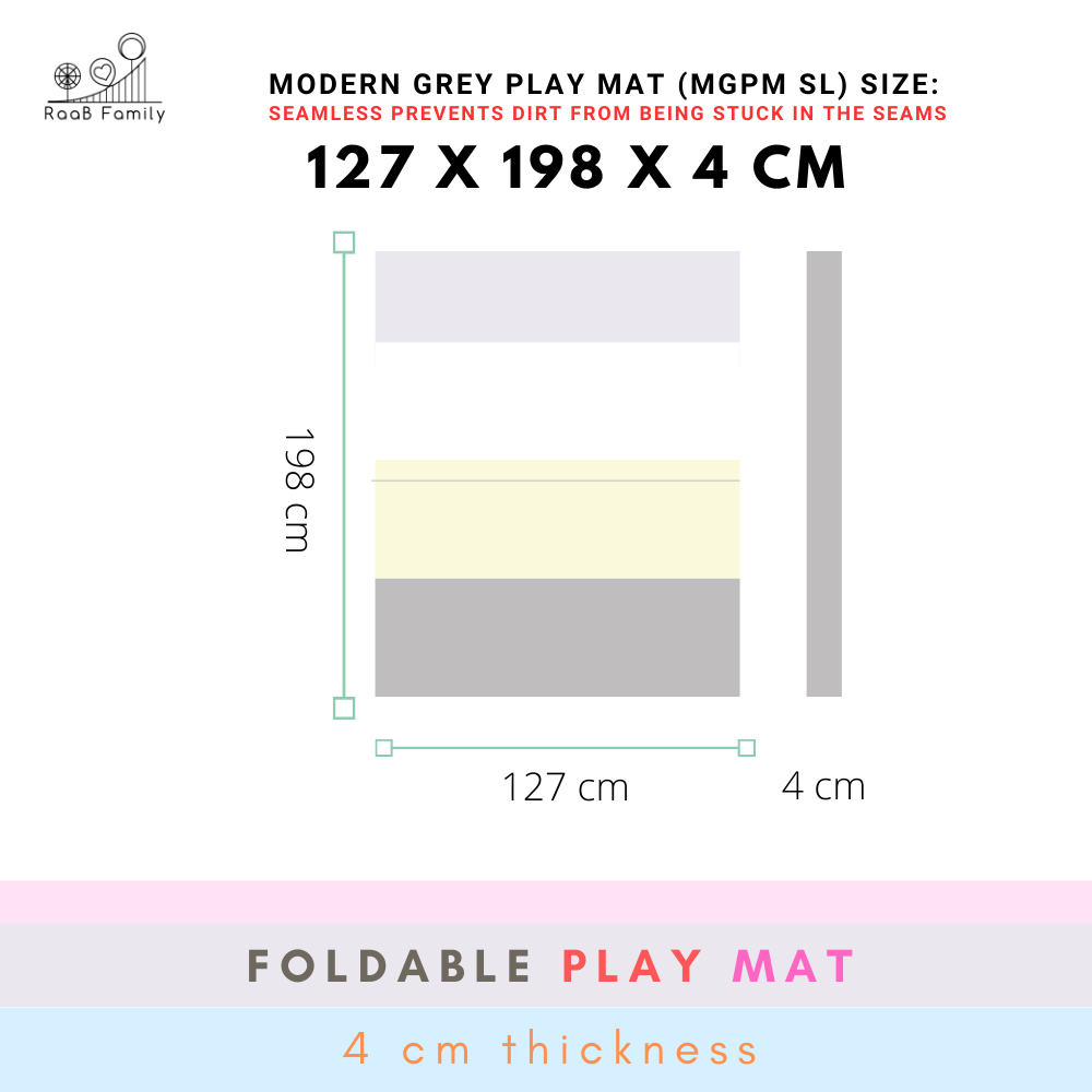 MGPM SL - 127 x 198 x 4 CM High Density Foldable Vegan PU Leather Play Mat