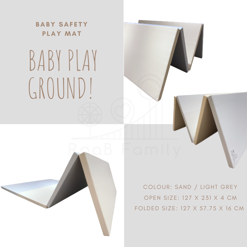 SGPM - 127 x 231 x 4 cm High Density Foldable Vegan PU Leather Play Mat
