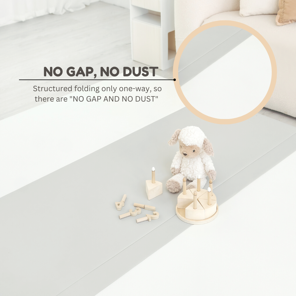 REPM SL- 160 x 234 x 4 cm Antibacterial Seamless Solvent-Free (environmentally friendly) Foldable Vegan PU Leather Play Mat