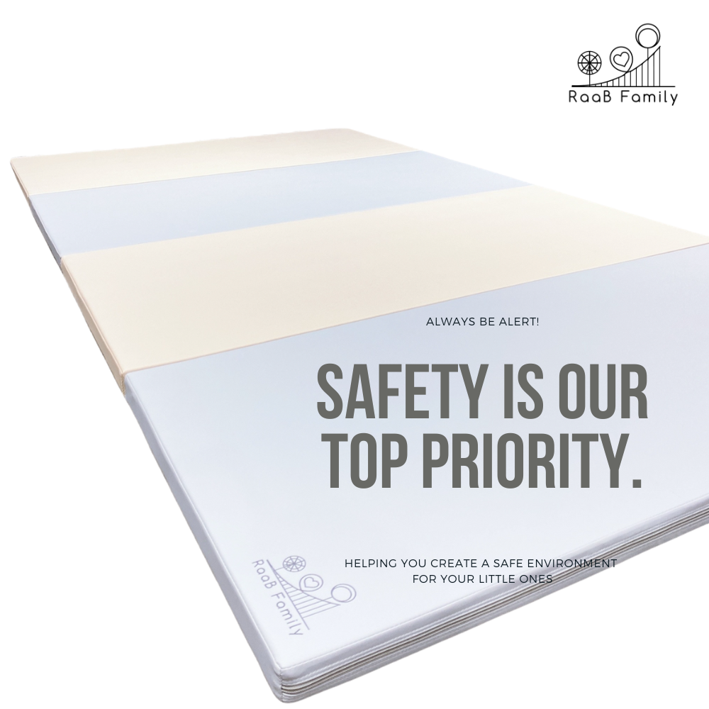 SGPM - 127 x 231 x 4 cm High Density Foldable Vegan PU Leather Play Mat