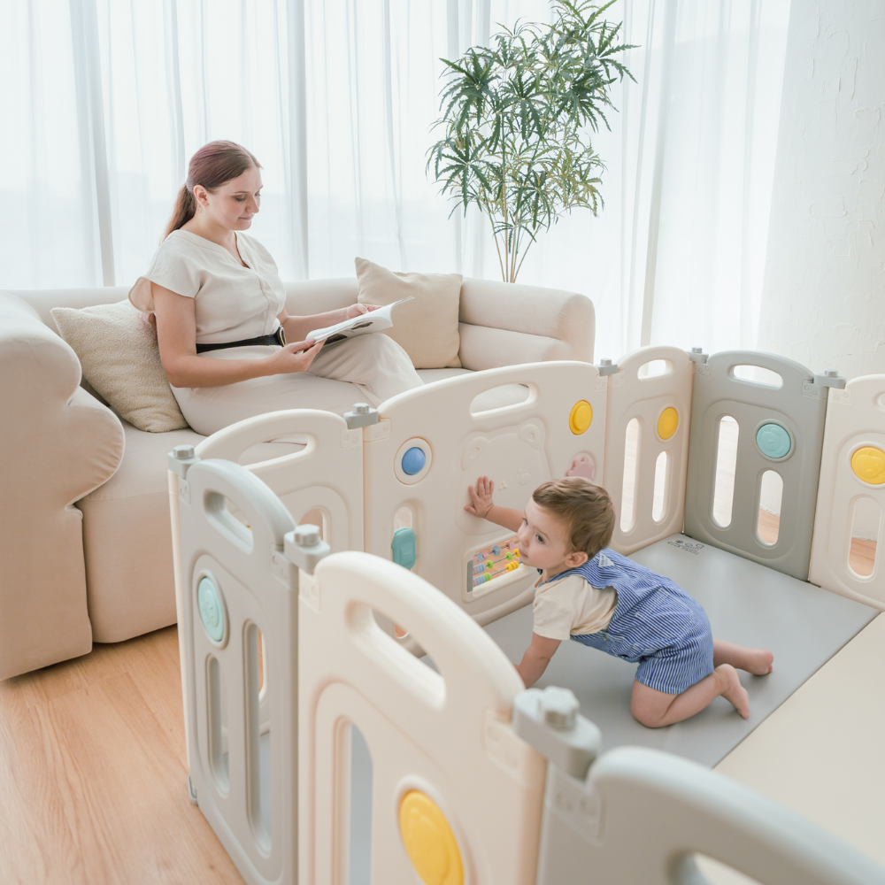 Raccoon Playpen - Fun Sensory Perfect Fit Set (Playpen + Play Mat)