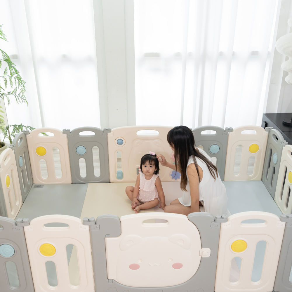 Raccoon Playpen - Fun Sensory Perfect Fit Set (Playpen + Play Mat)
