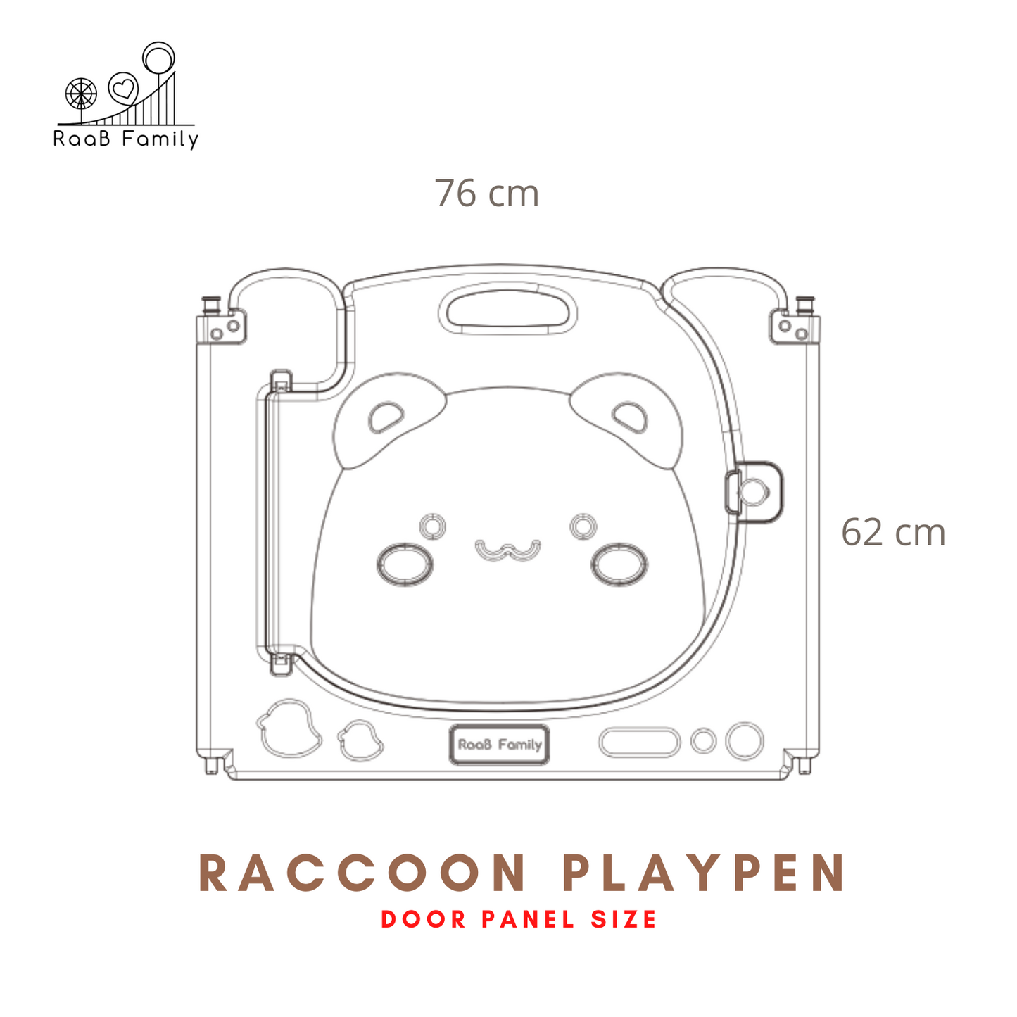 Raccoon Playpen Door Panel