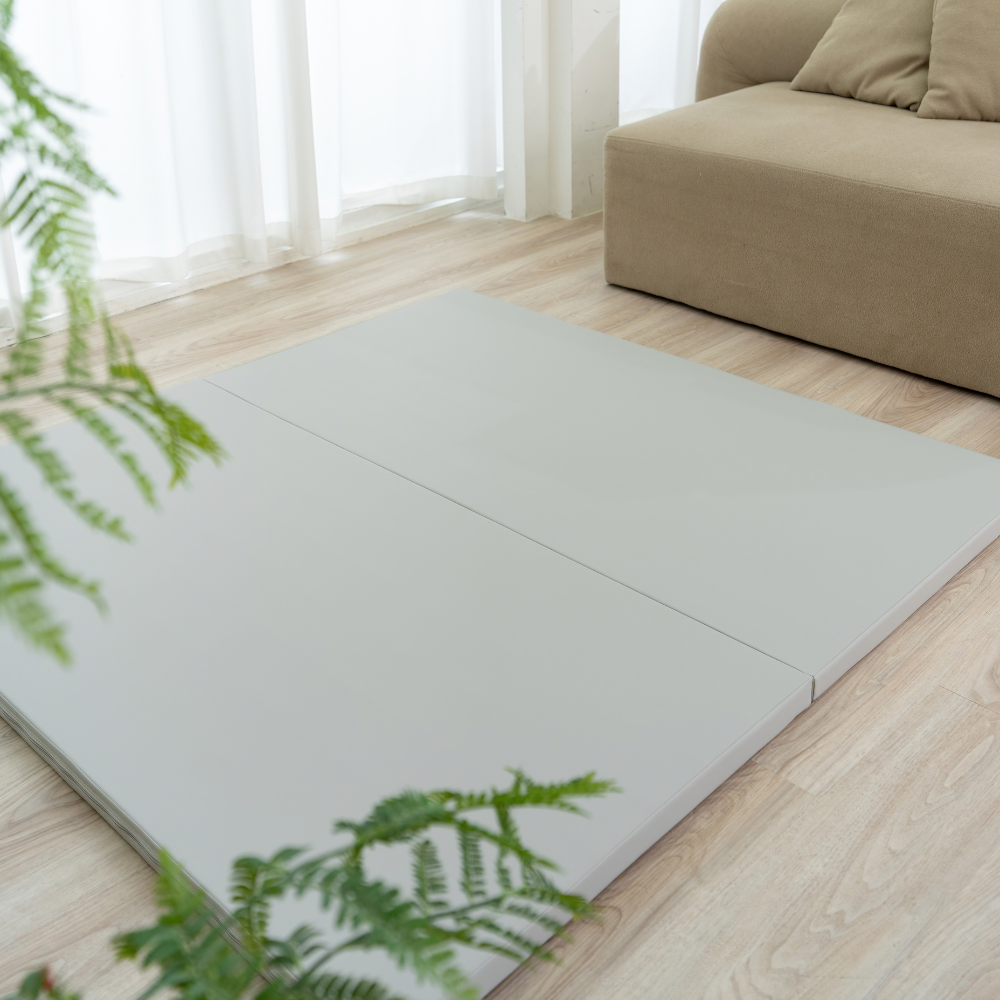 PGPM SL - 140 x 146 x 4 CM High Density Foldable Vegan PU Leather Play Mat